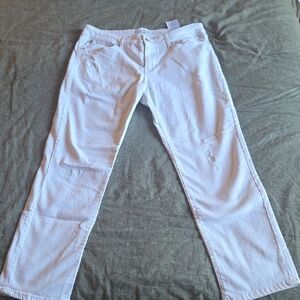 Denizen from Levi's White Modern Slim Cuffed Jeans
